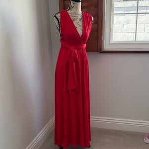 Convertible Red Maxi Dress